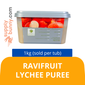 Image of RAVIFRUIT LYCHEE PUREE 1KG (sold per tub) BidFood from Supplybunny.com