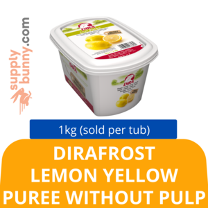 Image of DIRAFROST LEMON YELLOW PUREE WITHOUT PULP (sold per tub) BidFood from Supplybunny.com