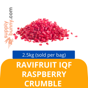 Image of RAVIFRUIT IQF RASPBERRY CRUMBLE 2.5KG (sold per bag) BidFood from Supplybunny.com