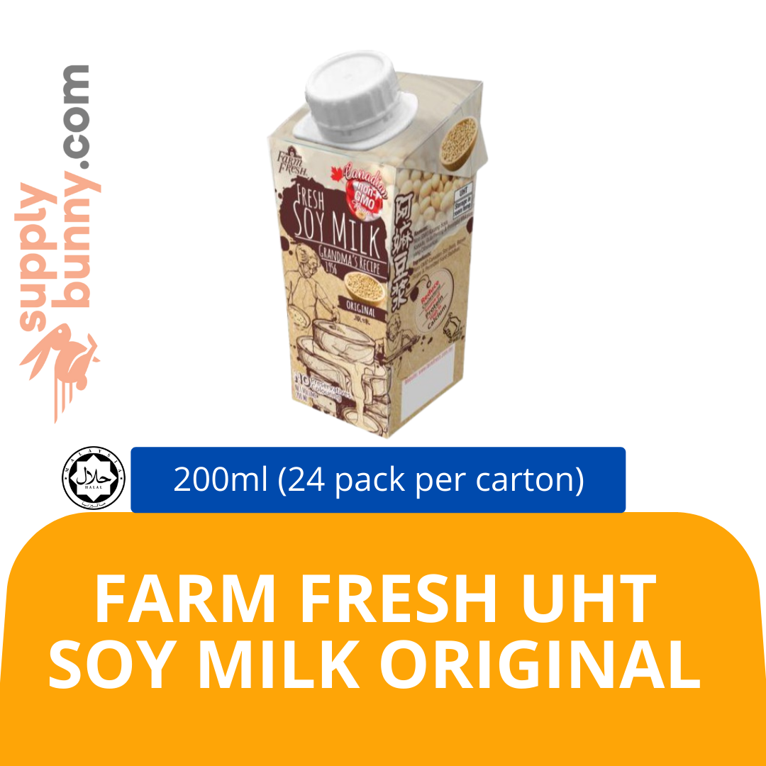 Farm Fresh UHT Soy Milk Original 200ml (24 pack per carton) — HORECA