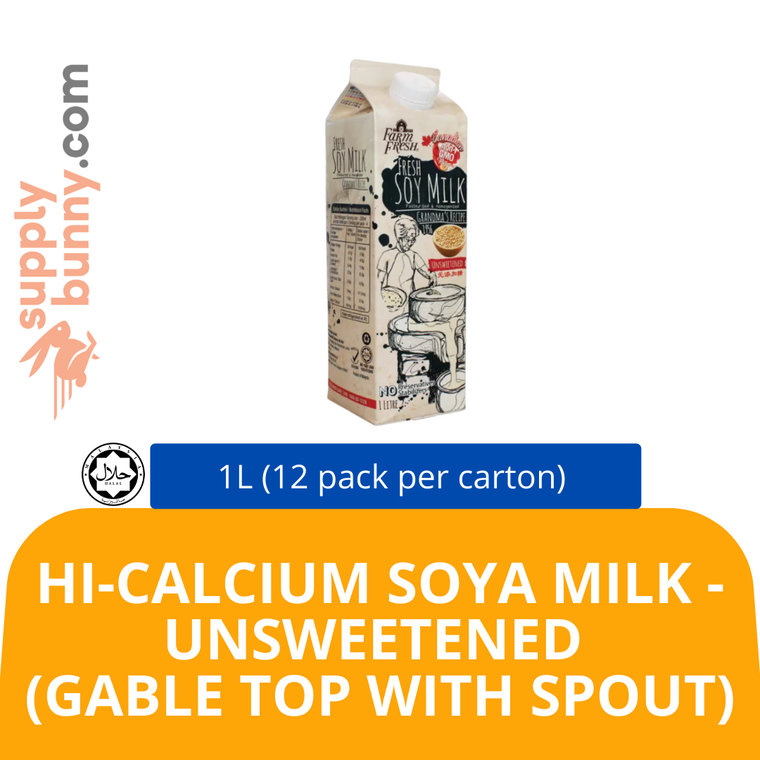 HiCalcium Soya Milk Unsweetened 1L (Gable Top with Spout) (12 pack per carton) — HORECA