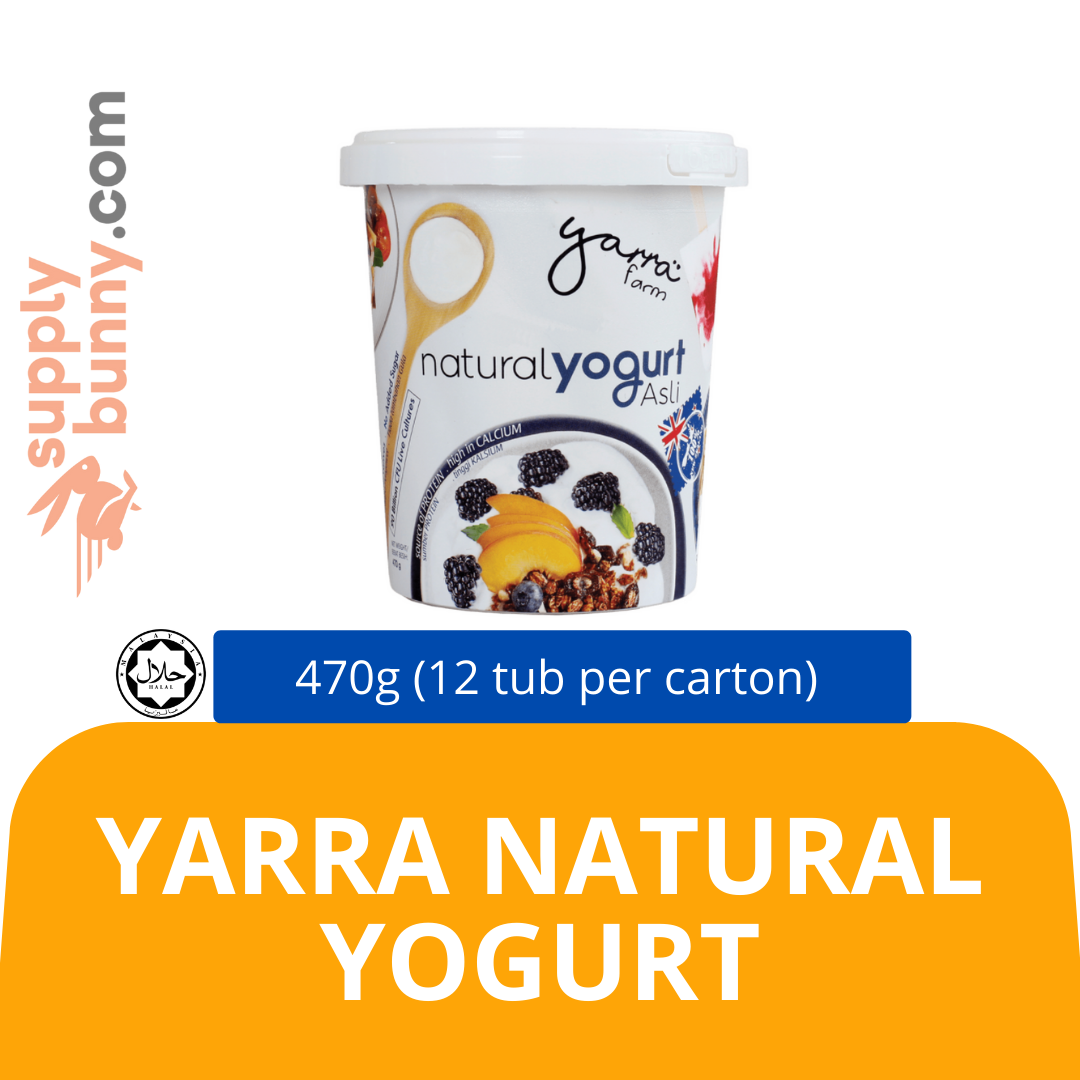 Yarra Natural Yogurt 470g (12 tub per carton) Bee Jaya — HORECA