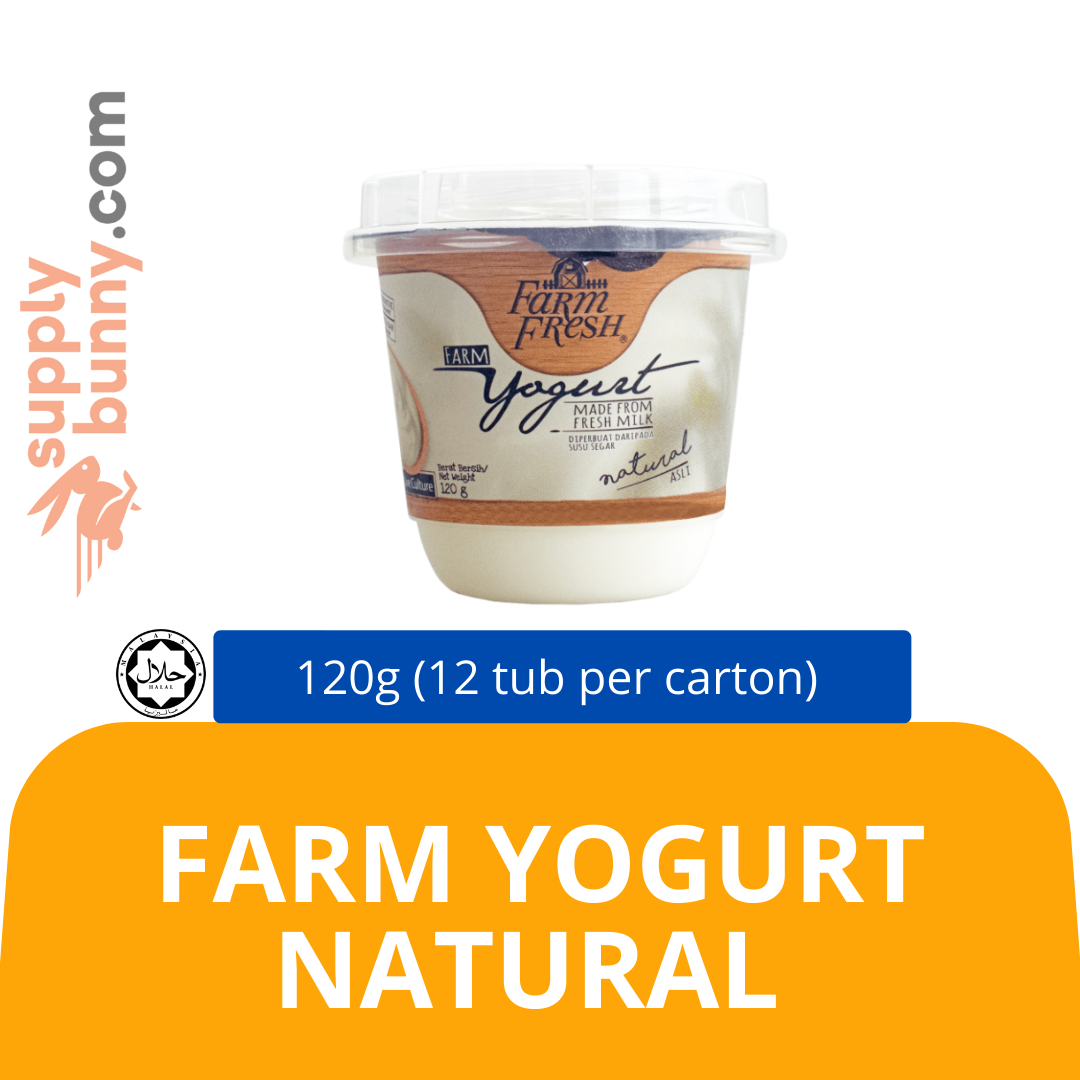 Farm Yogurt Natural 120g (12 tub per carton) Bee Jaya — HORECA Suppliers Supplybunny
