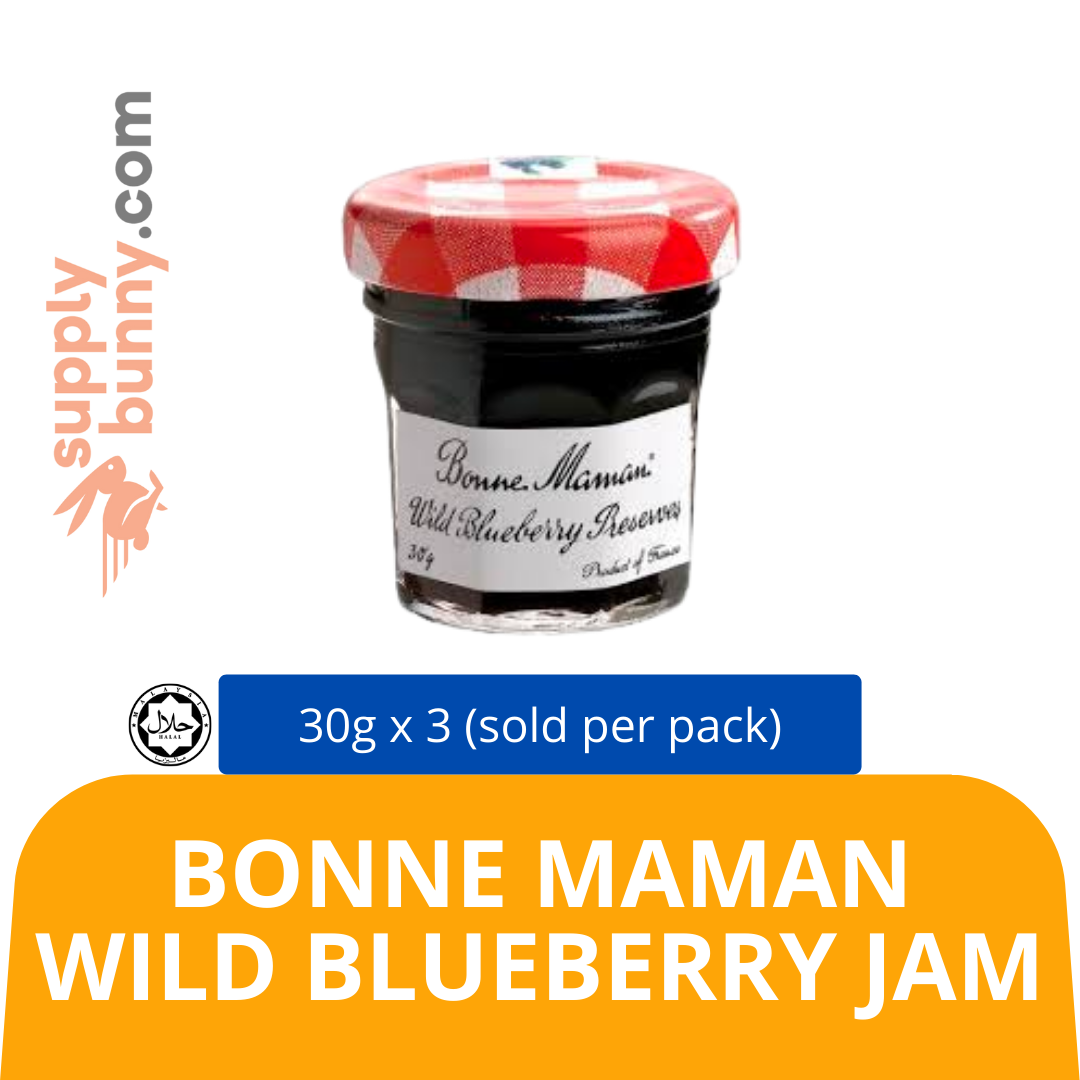 Bonne Maman Wild Blueberry Jam 30gx3 (sold per pack) — HORECA Suppliers