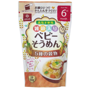 Image of HAKUBAKU BABY NOODLES 5 MIXED GRAINS(100g) (sold per pack) MAMAMI from Supplybunny.com