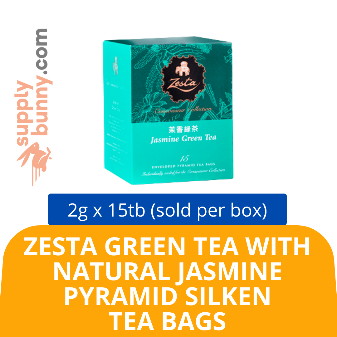 ZESTA GREEN TEA WITH NATURAL JASMINE PYRAMID SILKEN TEA BAGS 15TBX2G