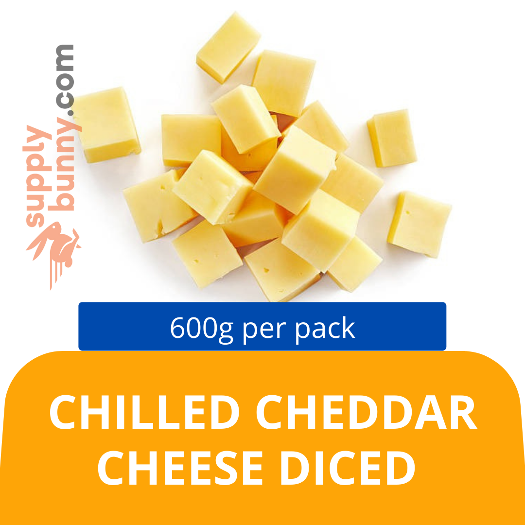 Chilled Cheddar cheese Diced 600g — HORECA Suppliers Supplybunny