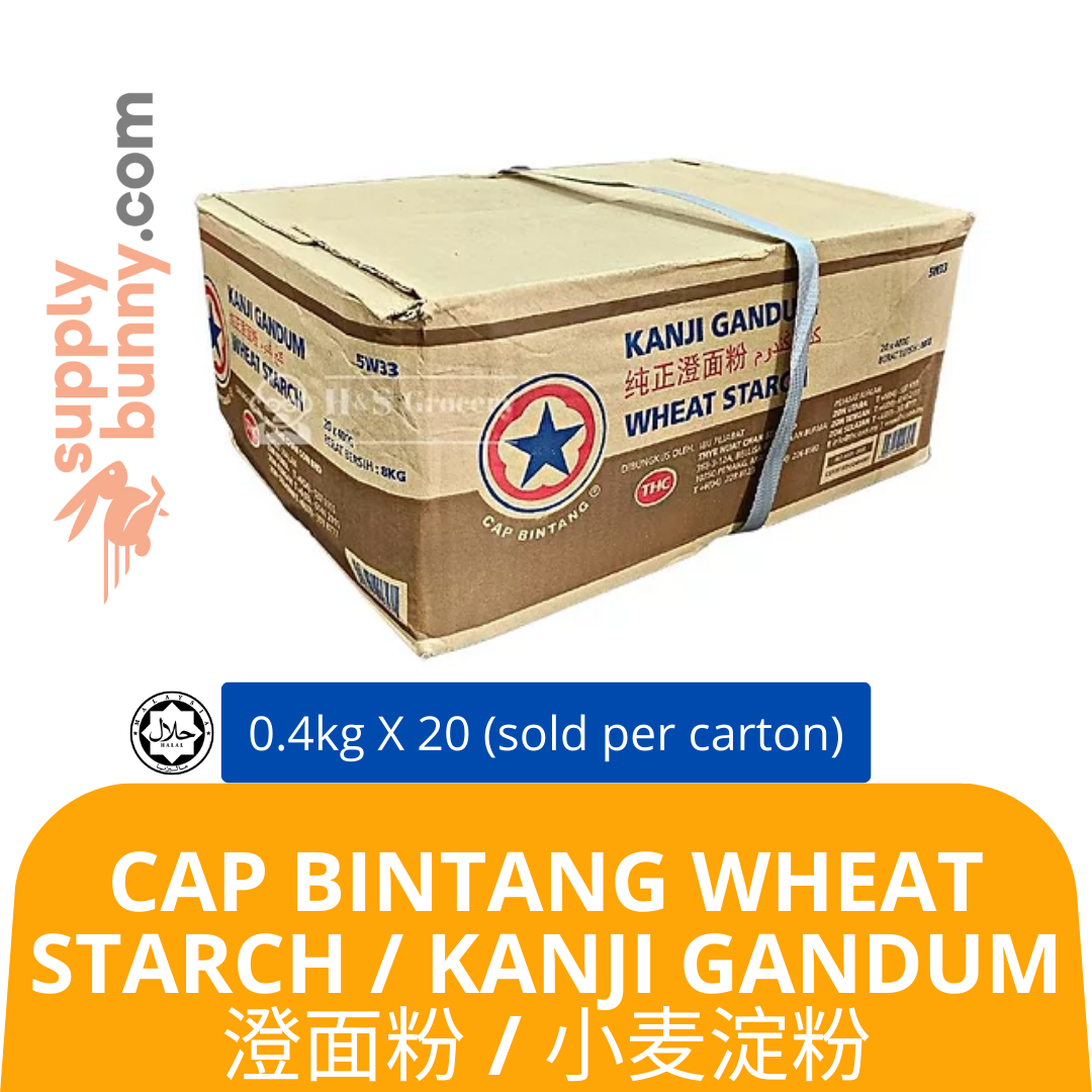 Cap Bintang Wheat Starch 400g X 20 (sold per carton) H&S Kanji gandum