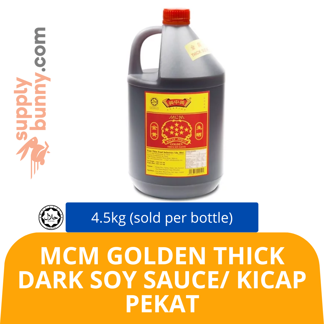 MCM golden Thick Dark Soy Sauce 4.5kg (sold per bottle) Kicap Pekat