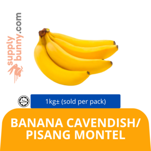 Image of Banana Cavendish/Pisang Montel 1kg± (sold per pack) from Supplybunny.com