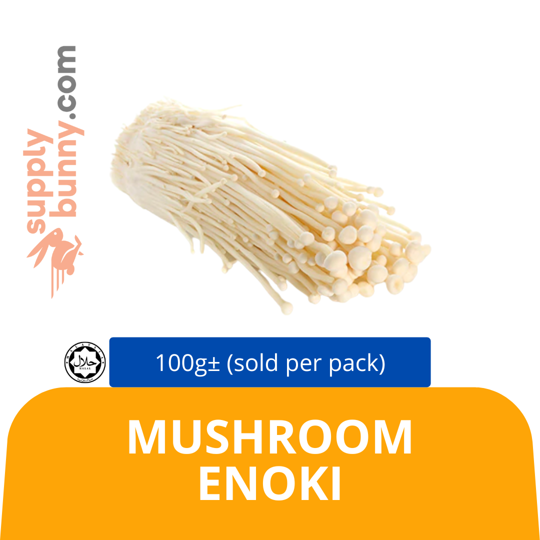 Mushroom Enoki 100g± (sold per pack) — HORECA Suppliers Supplybunny