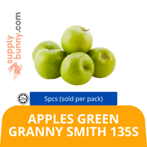 Image of Apples Green Granny Smith 135s 5pcs (sold per pack) from Supplybunny.com