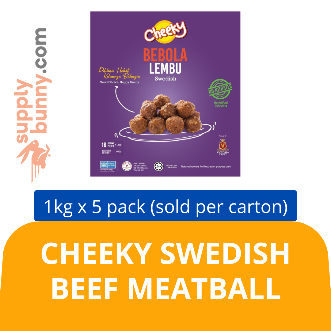 Halal Cheeky Swedish Beef Meatball (1kg x 5 pack) (sold per carton