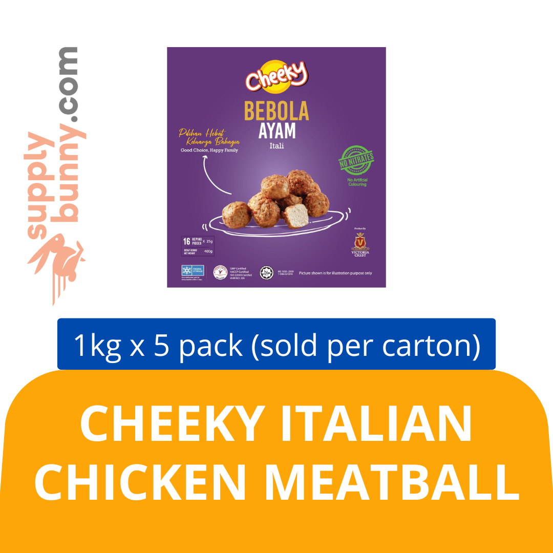 Halal Cheeky Italian Chicken Meatball (1kg x 5 pack) (sold per carton
