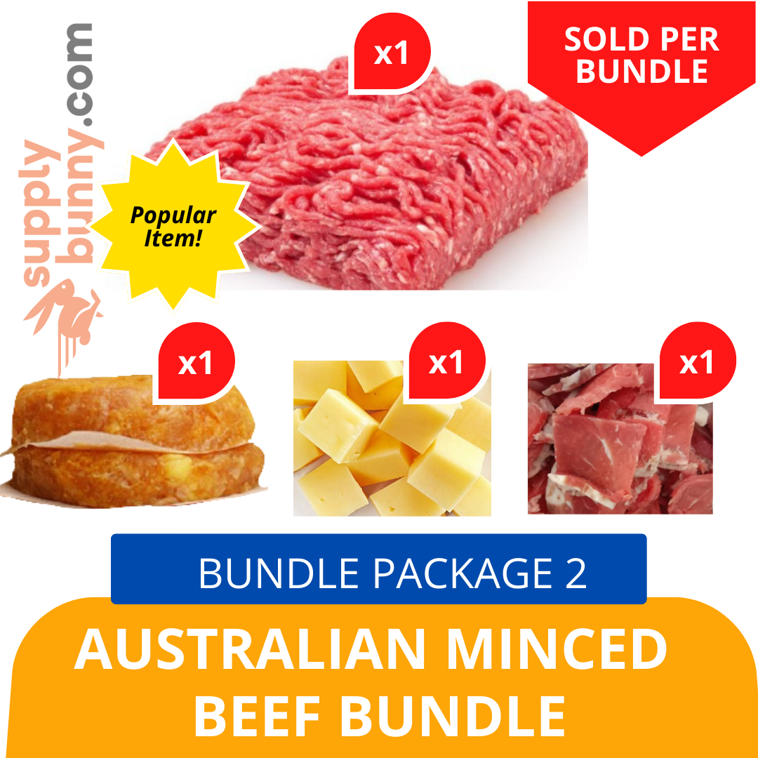 BUNDLE PACKAGE 2 (Minced beef + MBL Chicken Patties + Indian Beef