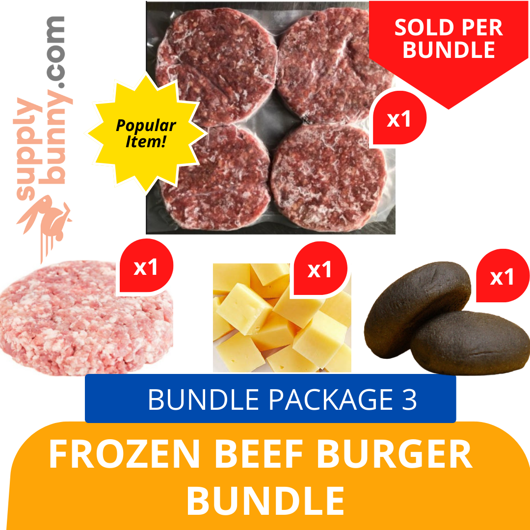 BUNDLE PACKAGE 3 (Beef burger + chicken burger + MBL Charcoal bun