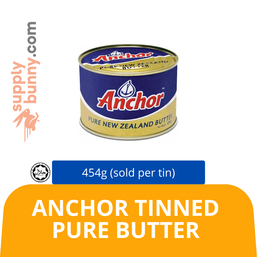 Anchor tinned pure butter 454g (sold by tin) Le Cakery — HORECA