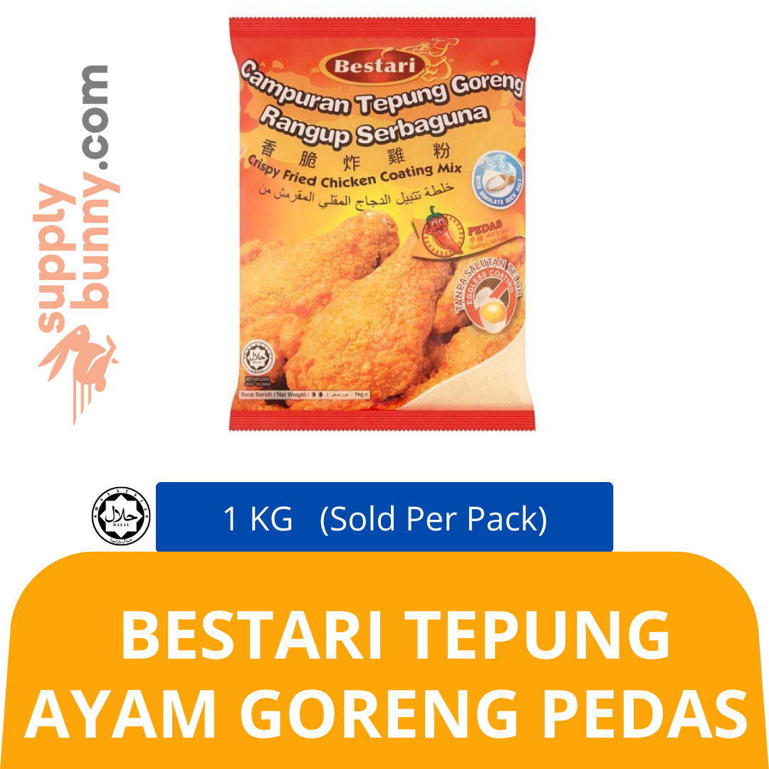 Bestari Tepung Ayam Goreng Pedas 1kg — HORECA Suppliers Supplybunny