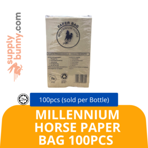 Image of Millennium Horse Paper Bag 100pcs (sold per pack) from Supplybunny.com