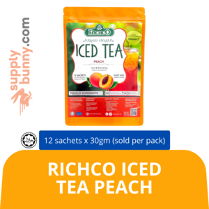 Image of RichCo Iced Tea Peach (12 sach x 30gm) (sold per pack) RichCo from Supplybunny.com