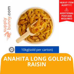 Image of Anahita Long Golden Raisin 10kg (sold per carton) from Supplybunny.com