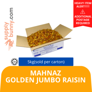 Image of Mahnaz Golden Jumbo Raisin 5kg (sold per carton) from Supplybunny.com