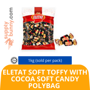 Image of Eletat Soft Toffy With Cocoa Soft Candy Polybag 1kg (sold per carton) from Supplybunny.com