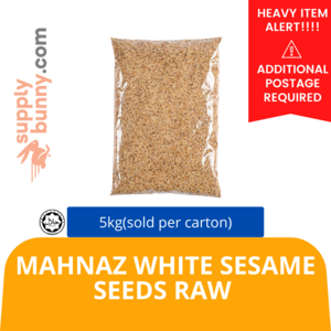Image of Mahnaz White Sesame Seeds Raw 5kg (sold per carton) from Supplybunny.com
