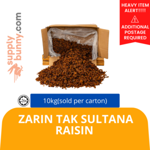 Image of Zarin Tak Sultana Raisin 10kg (sold per carton) from Supplybunny.com