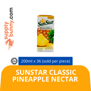Image of Sunstar Classic Pineapple Nectar 200ml (sold per carton) from Supplybunny.com