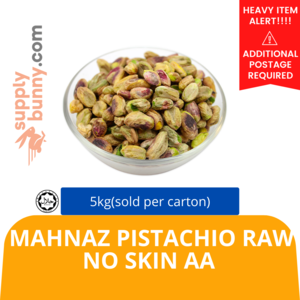 Image of Mahnaz Pistachio Raw No Skin AA 5kg (sold per carton) from Supplybunny.com
