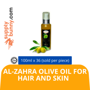 Image of Al-Zahra Olive Oil For Hair And Skin 100ml B1003 (sold per carton) from Supplybunny.com