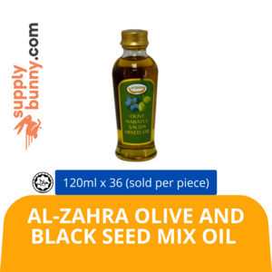 Image of Al-Zahra Olive And Black Seed Mix Oil 120ml B1004 (sold per carton) from Supplybunny.com