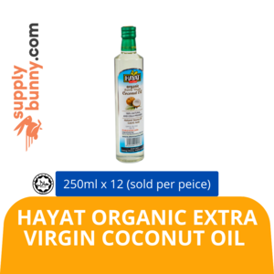 Image of Hayat Organic Extra Virgin Coconut Oil 250ml (sold per carton) from Supplybunny.com