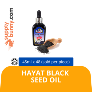 Image of Hayat Black Seed Cold Pressed Oil 45ml B1039 (sold per carton) from Supplybunny.com