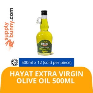 Image of Hayat Extra Virgin Olive Oil 500ml B1008 (sold per carton) from Supplybunny.com