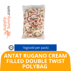 Image of Antat Rugano Cream Filled Double Twist Polybag 1kg (sold per carton) from Supplybunny.com