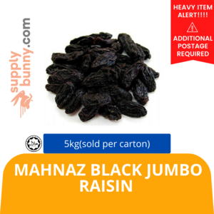 Image of Mahnaz Black Jumbo Raisin 5kg (sold per carton) from Supplybunny.com