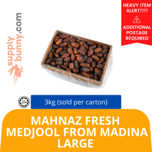 Image of Mahnaz Fresh Medjool From Madina Large 3kg (sold per carton) from Supplybunny.com