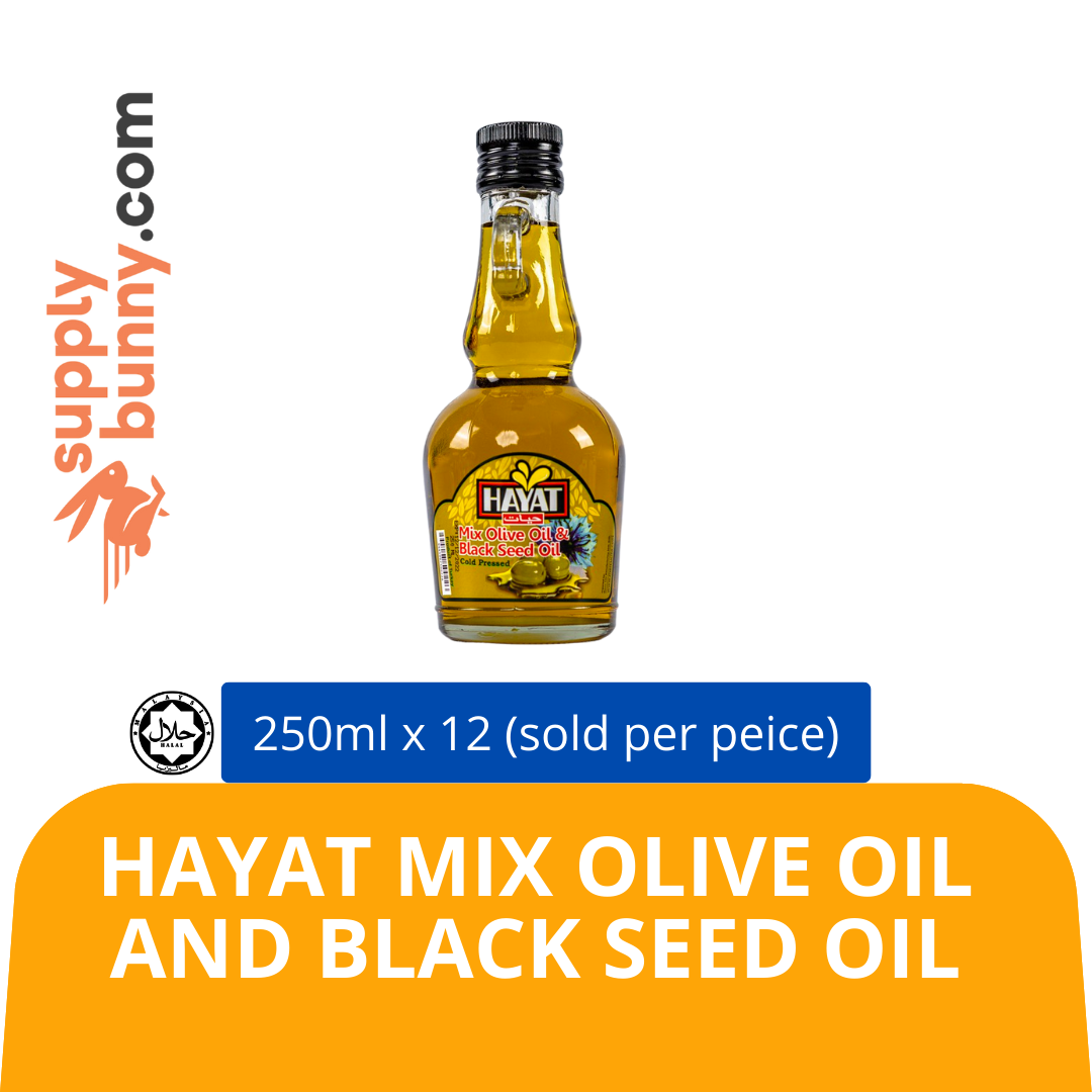 HAYAT MIX OLIVE OIL AND BLACK SEED OIL 250ML B1007 (sold per pieces