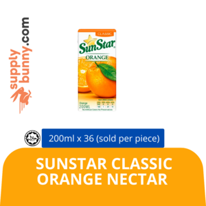 Image of Sunstar Classic Orange Nectar 200ml (sold per carton) from Supplybunny.com