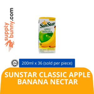 Image of Sunstar Classic Apple Banana Nectar 200ml (sold per carton) from Supplybunny.com