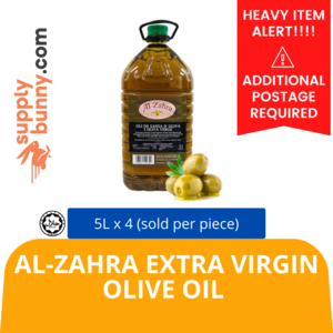 Image of Al-Zahra Extra Virgin Olive Oil 5L (sold per carton) from Supplybunny.com