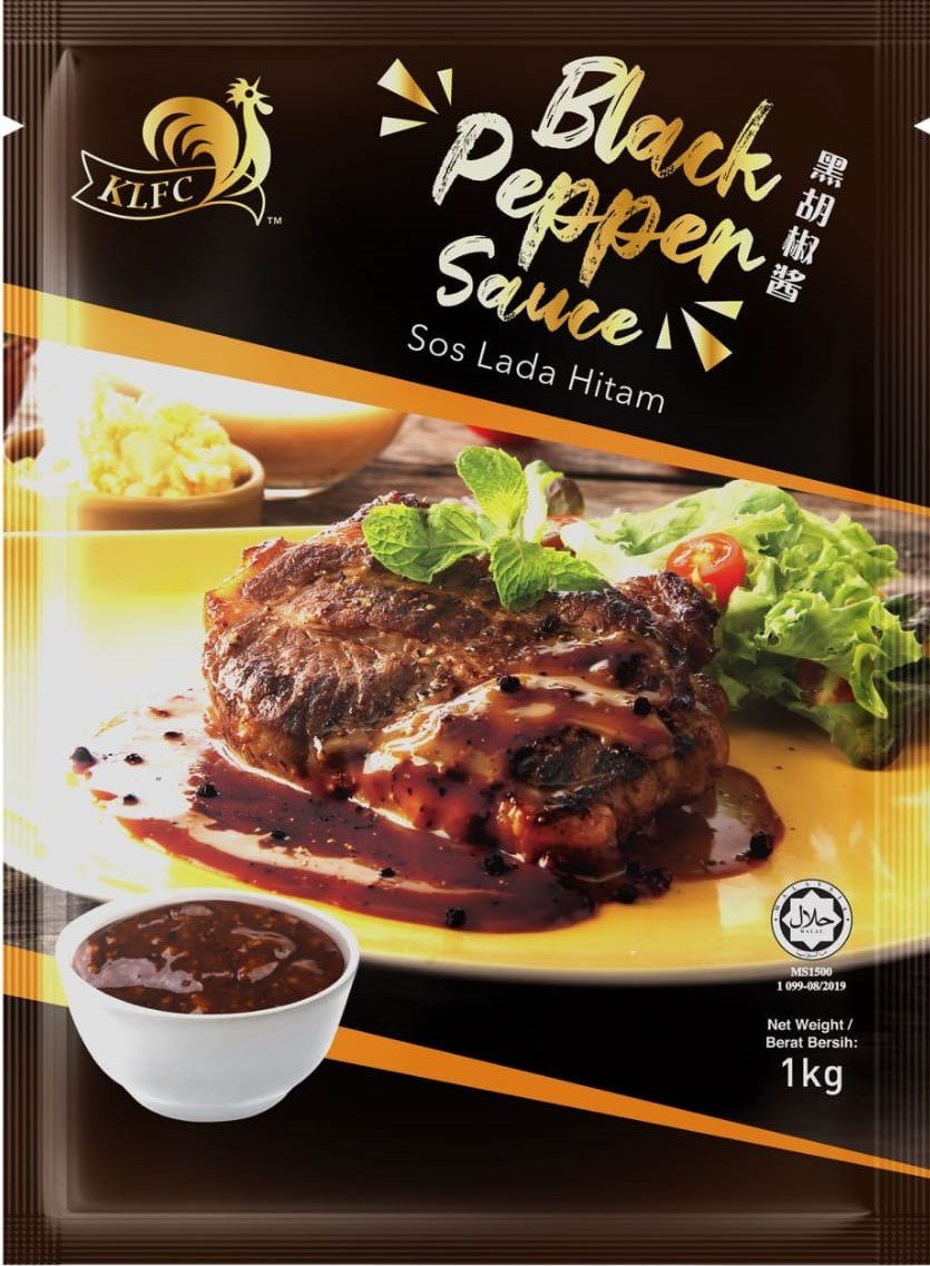 KLFC Black Pepper Sauce 1kg/Pack (12packs per carton) — HORECA