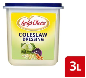 Image of Ladys Choice Coleslaw Dressing 3L/tub (sold per tub) from Supplybunny.com