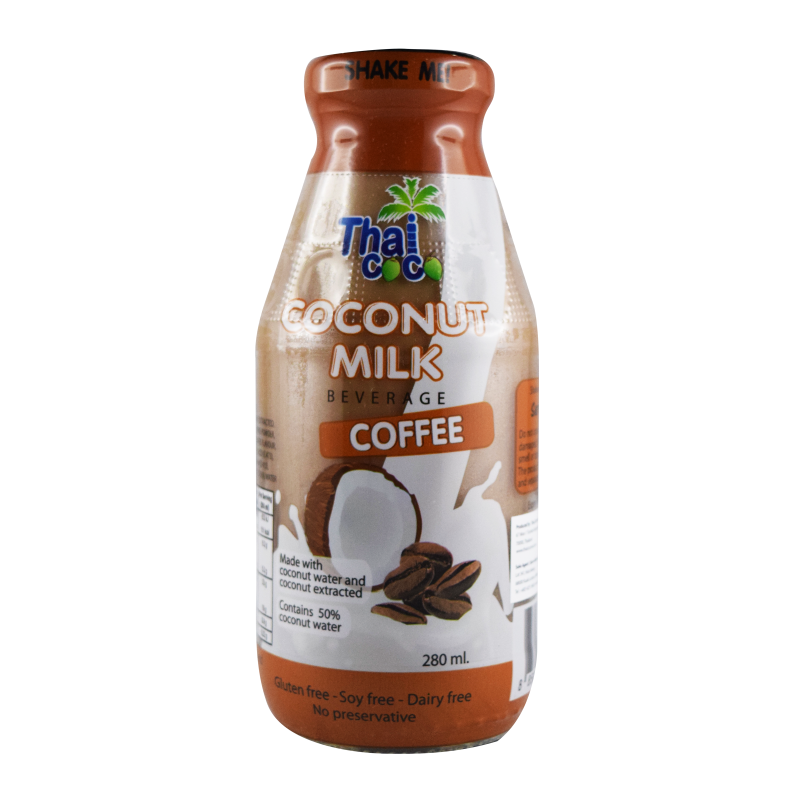 Thai Coco Coconut Milk Beverage Coffee 280ml/bottle (24 bottles per