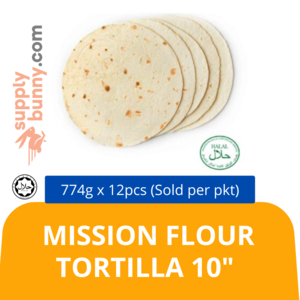 Image of Mission Flour Tortilla 10" 774g x 12pcs/pkt (Sold per pkt) from Supplybunny.com
