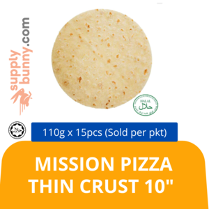 Image of Mission Pizza Thin Crust 10" 110g x 15pcs/pkt (Sold per pkt) from Supplybunny.com