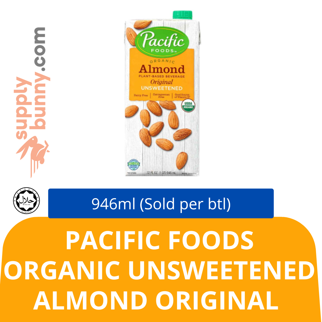 Pacific Foods Organic Unsweetened Almond Original 946ml/btl (Sold per