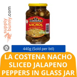 Image of La Costena Nacho Sliced Jalapeno Peppers in Glass Jar 440g/btl (Sold per btl) from Supplybunny.com